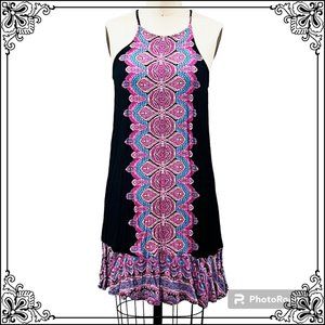 XHILARATION Floral Paisley Print Bohemian Sun Dress - Size M